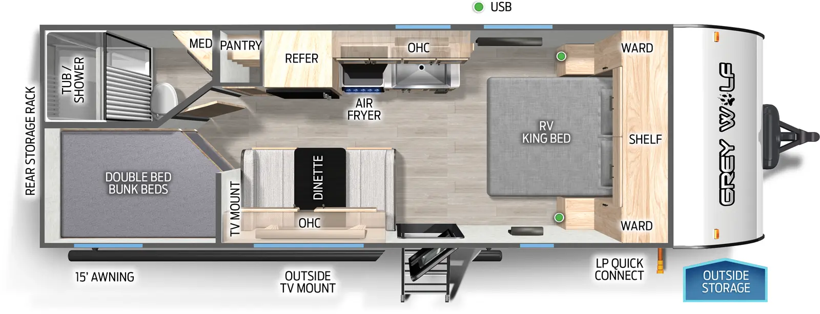 Cherokee 22MKSEBL Floorplan